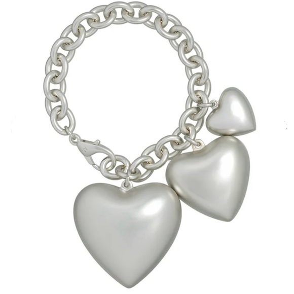 ROXANNE ASSOULIN The Puffy Heart Bracelet in Silver firm price - Picture 1 of 5
